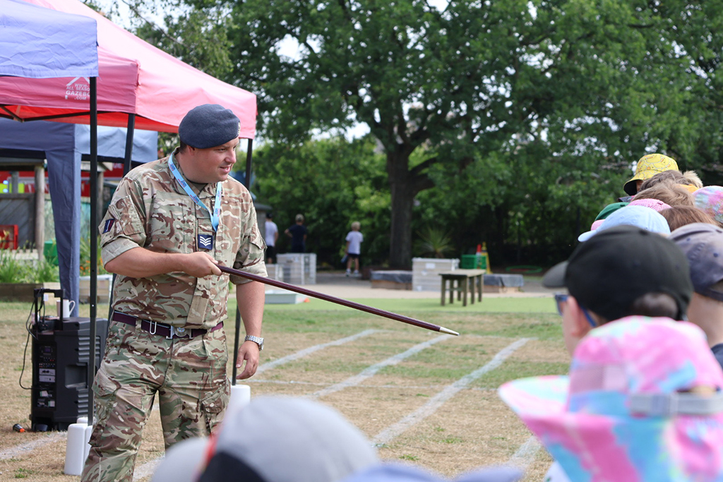 Students receive a taste of military discipline